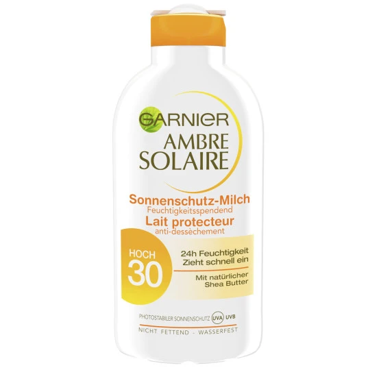 Garnier Ambre Solaire Sonnenschutz-Milch LSF 30 200ML 1 Garnier Ambre Solaire Sonnenschutz-Milch LSF 30 200ML
