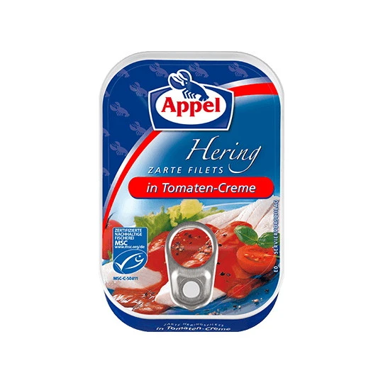 Zarte Heringsfilets In Tomaten-Creme 100G 1 Zarte Heringsfilets In Tomaten-Creme 100G