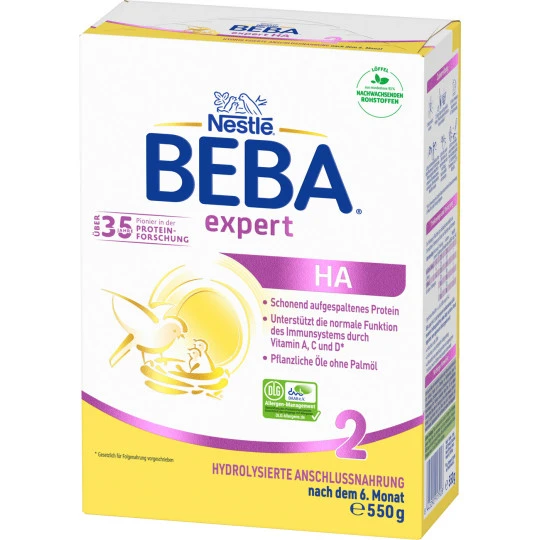 Nestlé Beba Expert HA2 Folgenahrung Nach Dem 6.Monat 550G 1 Nestlé Beba Expert HA2 Folgenahrung Nach Dem 6.Monat 550G