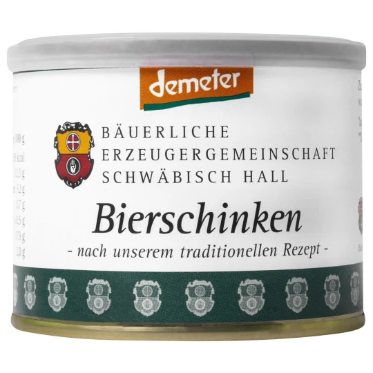 Erzeugergemeinschaft Schwäbisch Hall Demeter Bio-Bierschinken 200G 1 Erzeugergemeinschaft Schwäbisch Hall Demeter Bio-Bierschinken 200G