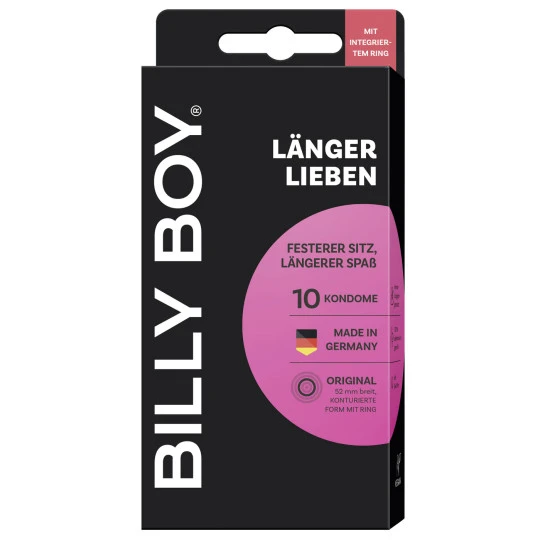 Billy Boy Kondome Länger Lieben Mit Integriertem Ring 52mm 10ST 1 Billy Boy Kondome Länger Lieben Mit Integriertem Ring 52mm 10ST