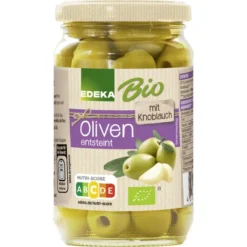 Bio Oliven Gefüllt Mit Knoblauch 350G