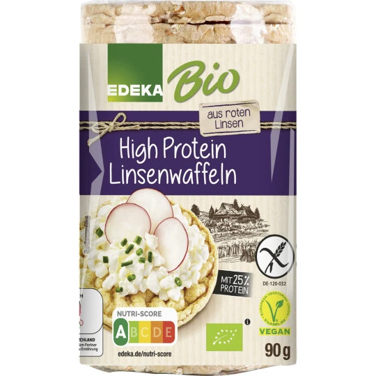 Bio High Protein Linsenwaffeln 90G 1 Bio High Protein Linsenwaffeln 90G