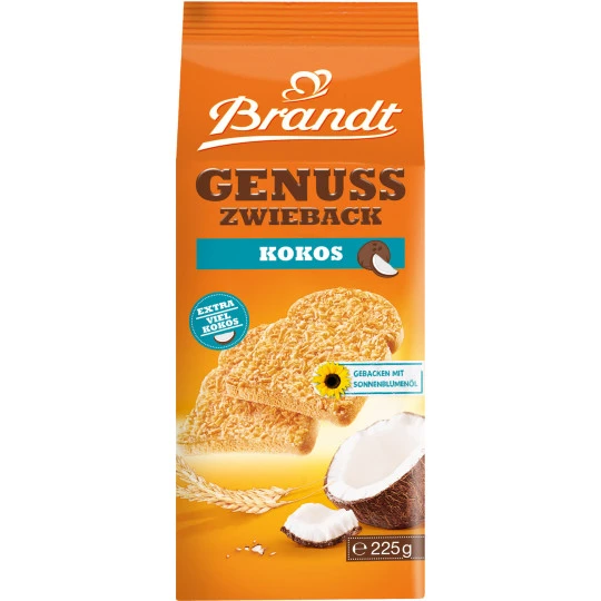 Brandt Genuss Zwieback Kokos 225G 1 Brandt Genuss Zwieback Kokos 225G