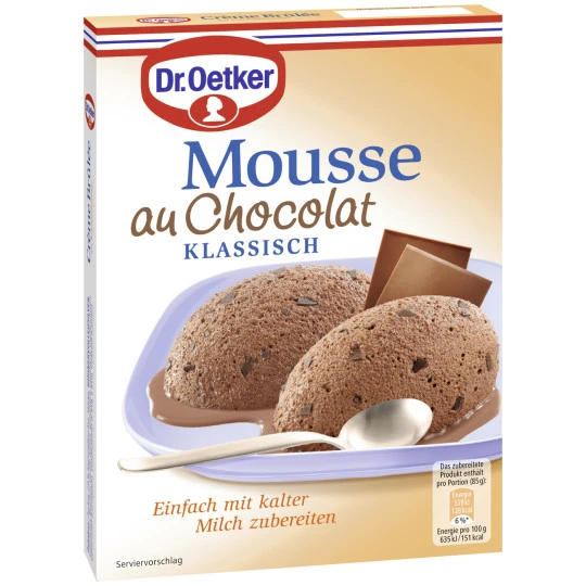 Dr. Oetker Mousse Au Chocolat Klassisch 92G 1 Dr. Oetker Mousse Au Chocolat Klassisch 92G