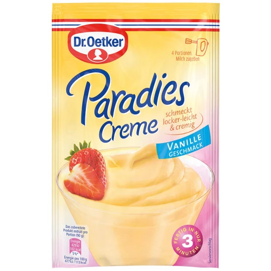 Dr. Oetker Paradies Creme Vanille 60G 1 Dr. Oetker Paradies Creme Vanille 60G