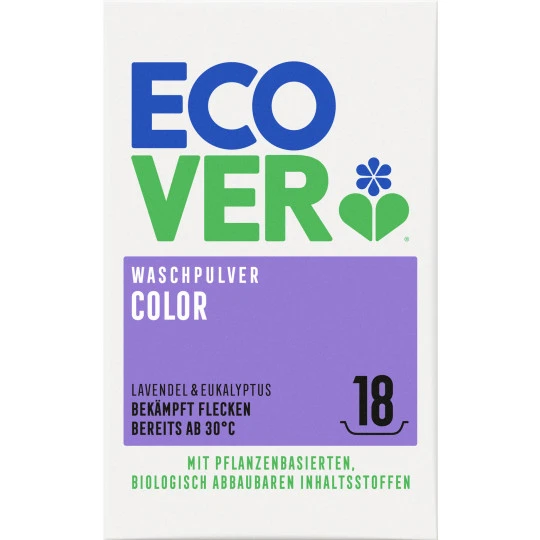 Ecover Color Waschpulver Lavendel & Eukalyptus 1,35KG 18WL 1 Ecover Color Waschpulver Lavendel & Eukalyptus 1,35KG 18WL