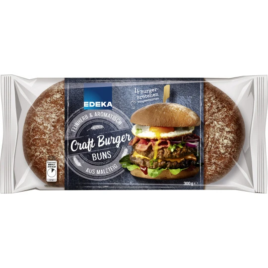 Craft Burger Buns 4ST 300G 1 Craft Burger Buns 4ST 300G