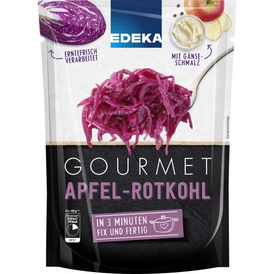 Gourmet Apfelrotkohl Mit Gänseschmalz 400G 1 Gourmet Apfelrotkohl Mit Gänseschmalz 400G