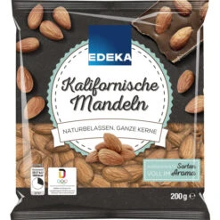 Kalifornische Mandeln Naturbelassen, Ganze Kerne 200G