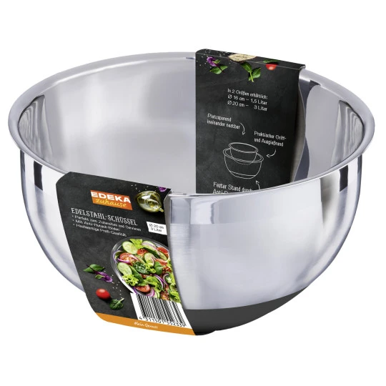 EDEKA Zuhause Schüssel Aus Edelstahl Durchmesser 20cm 1 EDEKA Zuhause Schüssel Aus Edelstahl Durchmesser 20cm