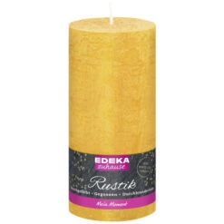 Zuhause Rustik Stumpenkerze Gelb 16cm X 7cm