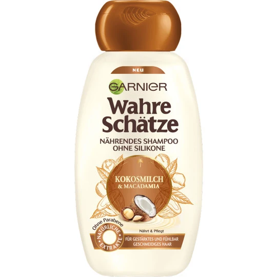Garnier Wahre Schätze Kokosmilch & Macadamia Nährendes Shampoo 250ML