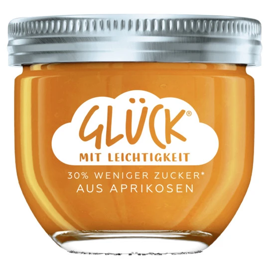 Glück Fruchtaufstrich Aprikose 30% Weniger Zucker 230G 1 Glück Fruchtaufstrich Aprikose 30% Weniger Zucker 230G
