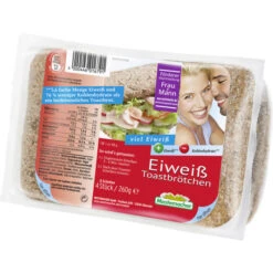 Eiweiß Toastbrötchen 4x 65G