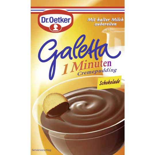 Dr. Oetker Galetta 1 Minuten Cremepudding Schokolade 99G 1 Dr. Oetker Galetta 1 Minuten Cremepudding Schokolade 99G