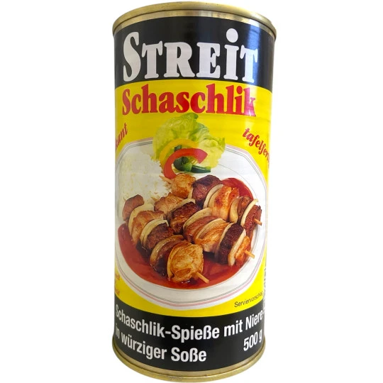 Streit Schaschlik-Spieße Mit Niere In Würziger Soße 500G 1 Streit Schaschlik-Spieße Mit Niere In Würziger Soße 500G