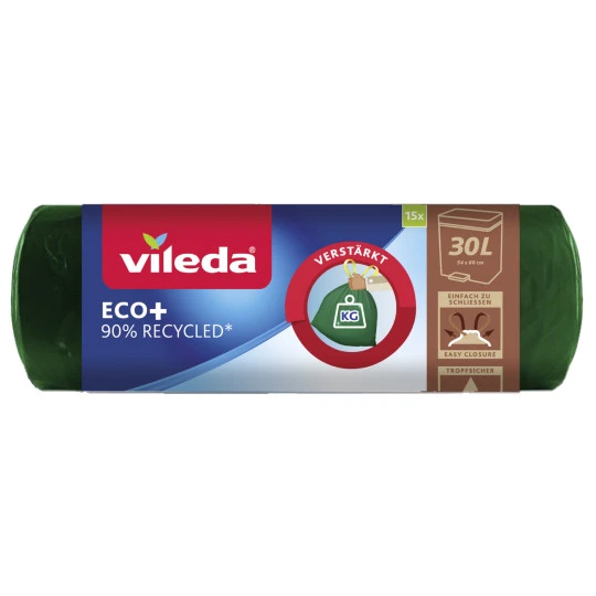 Vileda Müllbeutel Eco+ 30L 15ST 1 Vileda Müllbeutel Eco+ 30L 15ST