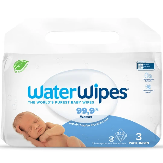 Water Wipes Babyfeuchttücher 144ST + Lätzchen Gratis 1 Water Wipes Babyfeuchttücher 144ST + Lätzchen Gratis